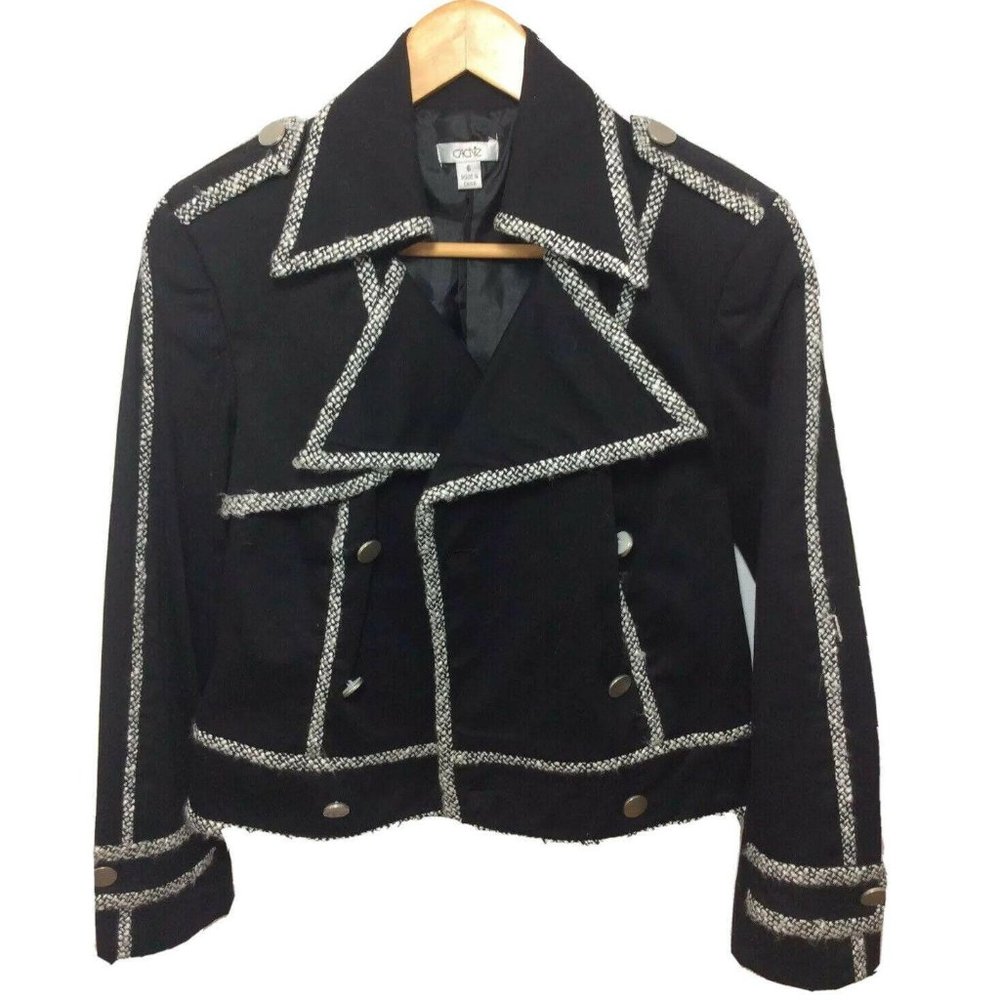 CACHE Womens Size 6 Small Black MOTO SOFT Cotton